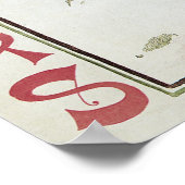 ヴィンテージクリスマスアールヌーボー1895年版画紙 ポスター (角)