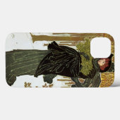 ヴィンテージクリスマスアールヌーボー1895年版画紙 Case-Mate iPhoneケース (裏面 (横))