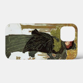 ヴィンテージクリスマスアールヌーボー1895年版画紙 Case-Mate iPhoneケース (裏面 (横))