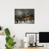 ヴィンテージクリスマスイブアーカイブプリント ポスター (ホームオフィス)