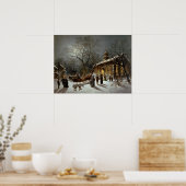 ヴィンテージクリスマスイブアーカイブプリント ポスター (キッチン)