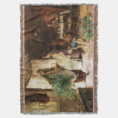 ヴィンテージクリスマスイブカールトンアルフレッド・スミス スローブランケット (正面縦)