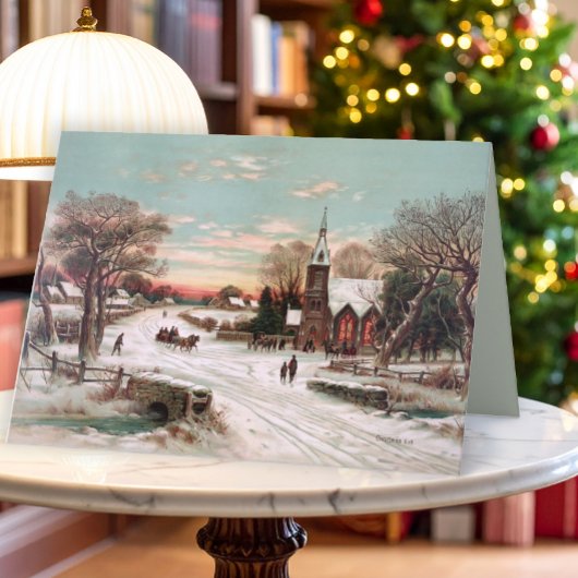 ヴィンテージクリスマスイブグリーティングカード シーズンカード