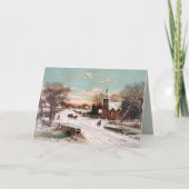 ヴィンテージクリスマスイブグリーティングカード シーズンカード (正面)