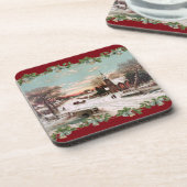 ヴィンテージクリスマスイブコルクコースター コースター (左側)