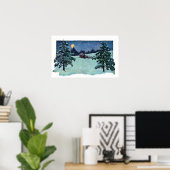 ヴィンテージクリスマスイブサンタクロース ポスター (ホームオフィス)