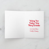 ヴィンテージクリスマスイブジョイパーソナライズされた カード (内部)