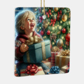 ヴィンテージクリスマスイブジョイパーソナライズされた セラミックオーナメント (右)