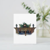 ヴィンテージクリスマスイブストッキング シーズンポストカード (スタンド正面)