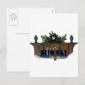 ヴィンテージクリスマスイブストッキング シーズンポストカード (正面/裏面)