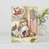 ヴィンテージクリスマスイブチャイルド&ワンピー眠る シーズンカード (スタンド正面)