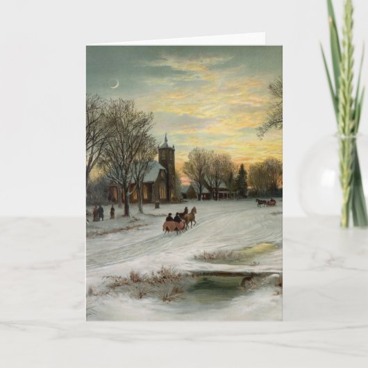 ヴィンテージクリスマスイブナイトオーナメントペンダント シーズンカード (正面)