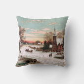 ヴィンテージクリスマスイブピロー クッション (裏面)