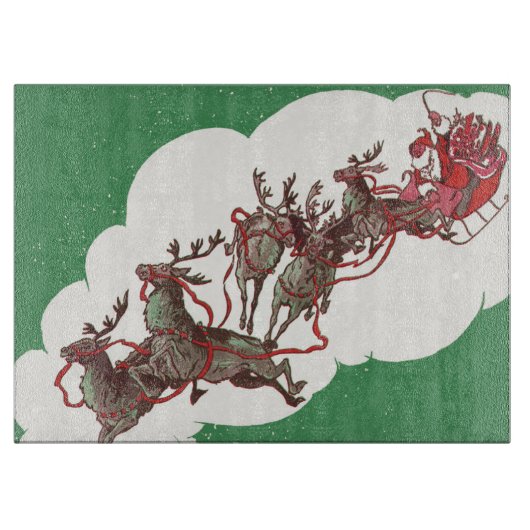 ヴィンテージクリスマスイブ、レトロサンタクロースのスリー カッティングボード (正面)