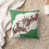 ヴィンテージクリスマスイブ、レトロサンタクロースのスリー クッション (ブランケット)