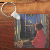 ヴィンテージクリスマスイブbyジェシー・ウィルコックス・スミス キーホルダー (正面)