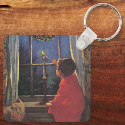 ヴィンテージクリスマスイブbyジェシー・ウィルコックス・スミス キーホルダー (裏面)