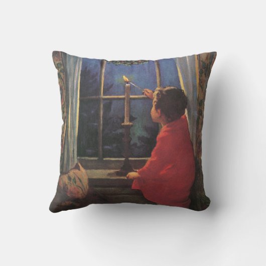 ヴィンテージクリスマスイブbyジェシー・ウィルコックス・スミス クッション (裏面)