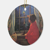 ヴィンテージクリスマスイブbyジェシー・ウィルコックス・スミス セラミックオーナメント (左)