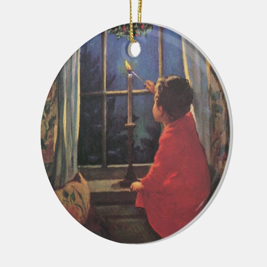 ヴィンテージクリスマスイブbyジェシー・ウィルコックス・スミス セラミックオーナメント (左)