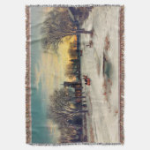 ヴィンテージクリスマスイブca 1885 by W. C. Bauer スローブランケット (正面縦)