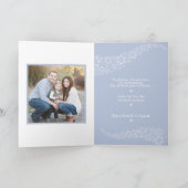 ヴィンテージクリスマスイメージチャーチブルーホワイト シーズンカード (内部)