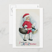 ヴィンテージクリスマスイメージポストカード シーズンポストカード (正面/裏面)