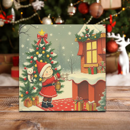 ヴィンテージクリスマスイラストレーション シーズンカード