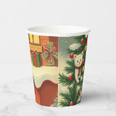 ヴィンテージクリスマスイラストレーション 紙コップ (右)