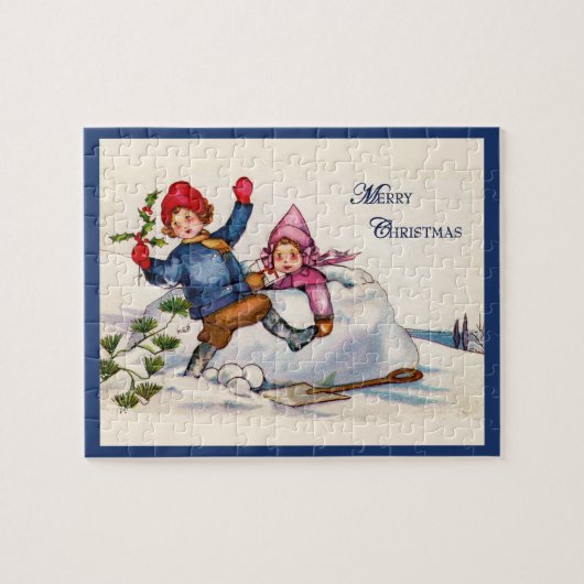 ヴィンテージクリスマスウィッシュパズル ジグソーパズル (横)