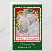 ヴィンテージクリスマスウィッシュ フォトテンプレート 便箋 (正面/裏面)