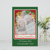 ヴィンテージクリスマスウィッシュ フォトテンプレート 便箋 (スタンド正面)