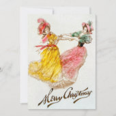 ヴィンテージクリスマスウィメンズ踊り(1900) シーズンカード (正面)