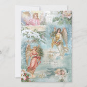 ヴィンテージクリスマスウィンターエンジェルズコラージュの合唱団 シーズンカード (正面)