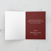 ヴィンテージクリスマスウィンターシーンホリデーカード シーズンカード (内部)