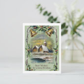 ヴィンテージクリスマスウィンターシーン シーズンポストカード (スタンド正面)