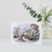 ヴィンテージクリスマスウィンターシーン シーズンポストカード (スタンド正面)