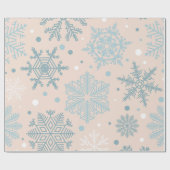 ヴィンテージクリスマスウィンタースノーフレーク ラッピングペーパー (フラット)