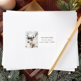 ヴィンテージクリスマスウィンタートインデナーアドレス ラベル