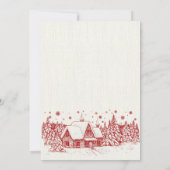 ヴィンテージクリスマスウィンターハウス 招待状 (裏面)