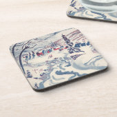 ヴィンテージクリスマスウィンタービレッジ雪景色 コースター (左側)