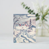 ヴィンテージクリスマスウィンタービレッジ雪景色 シーズンカード (スタンド正面)