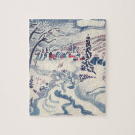 ヴィンテージクリスマスウィンタービレッジ雪景色 ジグソーパズル