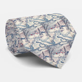 ヴィンテージクリスマスウィンタービレッジ雪景色 ネクタイ (ロール)