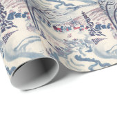 ヴィンテージクリスマスウィンタービレッジ雪景色 ラッピングペーパー (ロールコーナー)