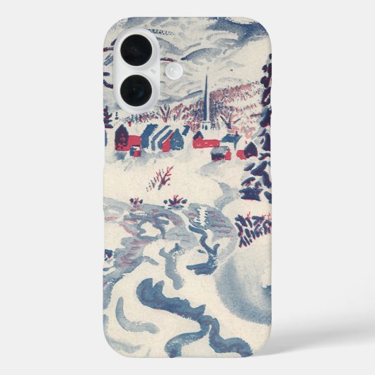 ヴィンテージクリスマスウィンタービレッジ雪景色 Case-Mate iPhoneケース (裏面)