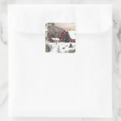 ヴィンテージクリスマスウィンターファーム スクエアシール (バッグ)