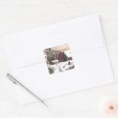 ヴィンテージクリスマスウィンターファーム スクエアシール (封筒)