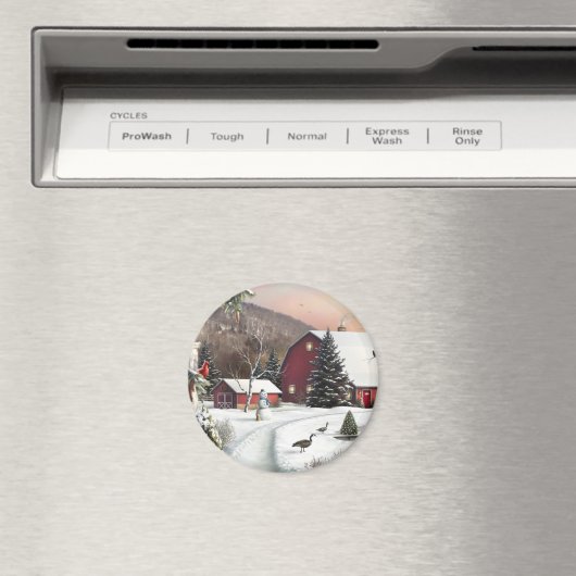 ヴィンテージクリスマスウィンターファーム マグネット (インサイチュ (食洗機))