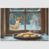 ヴィンテージクリスマスウィンドウディアシーンの切り離し 薄葉紙 (正面)